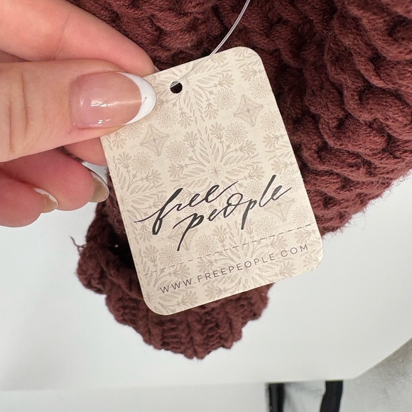 NWT Free People My Only Sunshine Chunky Knit Sweater in Chocolate Merlot - Picture 8 of 13